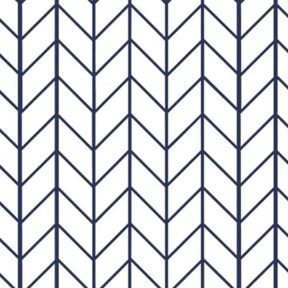 Stork And Style Chev-2C3555-Changing Pad Cover White/Navy (MSRP $40)‎